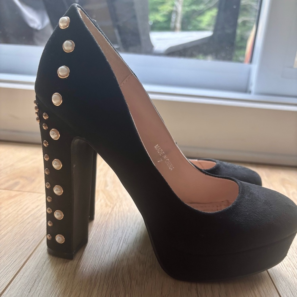 Black Studded Heels